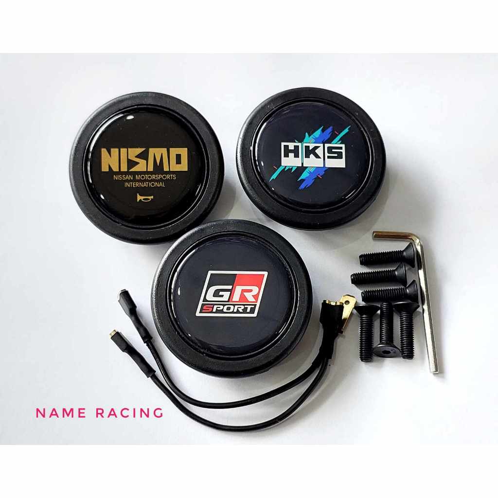 แป้นแตรซิ่ง แป้นแตร แป้นแตร NISMO HKS GRsport ฝาแตรพวงมาลัย มาพร้อมน๊อตครบชุด