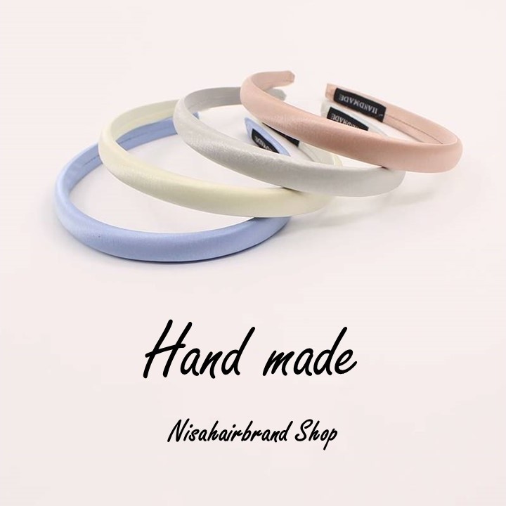 ส่งไวจากไทย 【พร้อมส่ง】 ที่คาดผม คาดผม สไตล์เกาหลี เนื้อผ้าลื่น เคลือบเงา เล็ก 1BB
