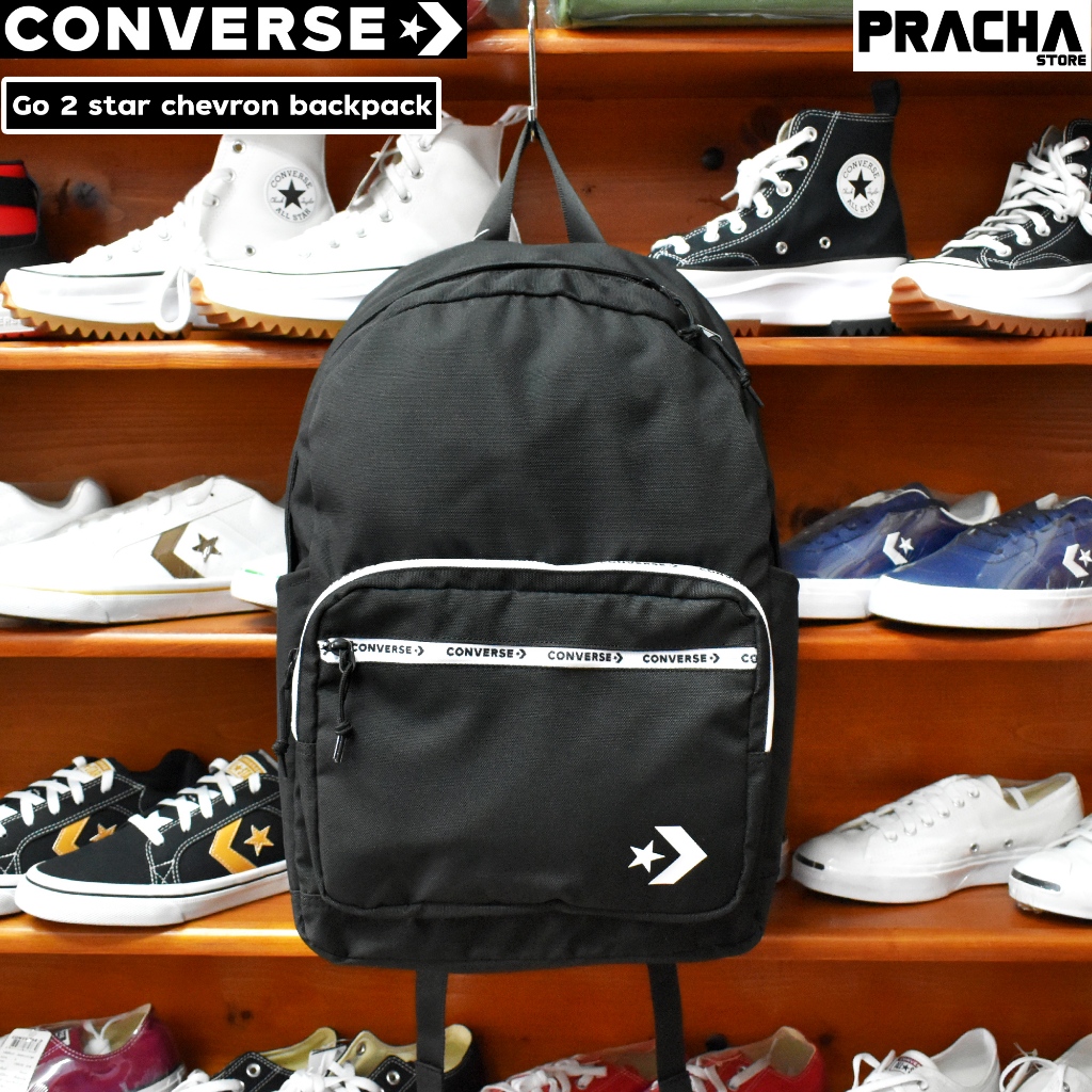 Converse Go 2 Star Chevron Backpack กระเป๋าเป้ Converse [ลิขสิทธิ์แท้] มีใบรับประกันจากบริษัทผู้จัดจำหน่าย