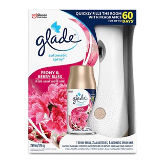 (ตัวเครื่อง + รีฟิล + ถ่าน 2 ก้อน) Glade automatic spray air freshener สเปรย์ปรับอากาศอัตโนมัติ มี 5 กลิ่น