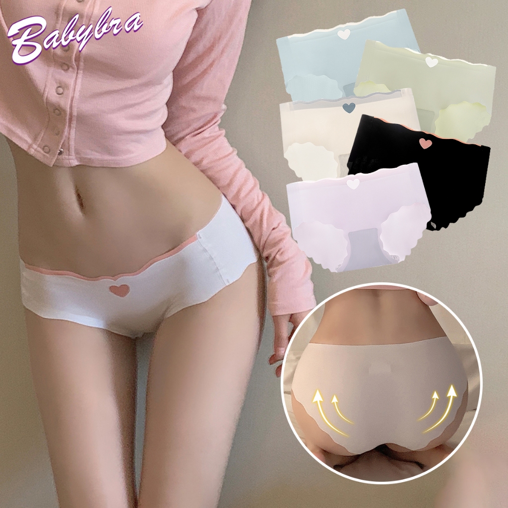 ลดล้างสต๊อก Babybra_Shop สินค้าแนะนำ กางเกงในไร้ขอบ ไร้ขอบไม่พับขอบขา รูปหัวใจ สวย น่ารัก คุณภาพดี ยืดเยอะ CBA07