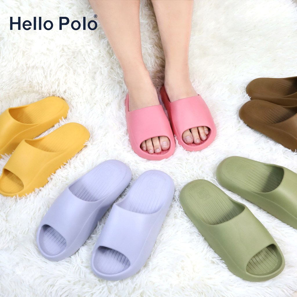 Hello Polo รองเท้าแตะลําลอง กันลื่น พื้นหนา ลายอุ้งเท้าแมวน่ารัก พื้นนิ่ม เหมาะกับฤดูร้อน ใส่ในบ้าน ห้องน้ํา HP8004