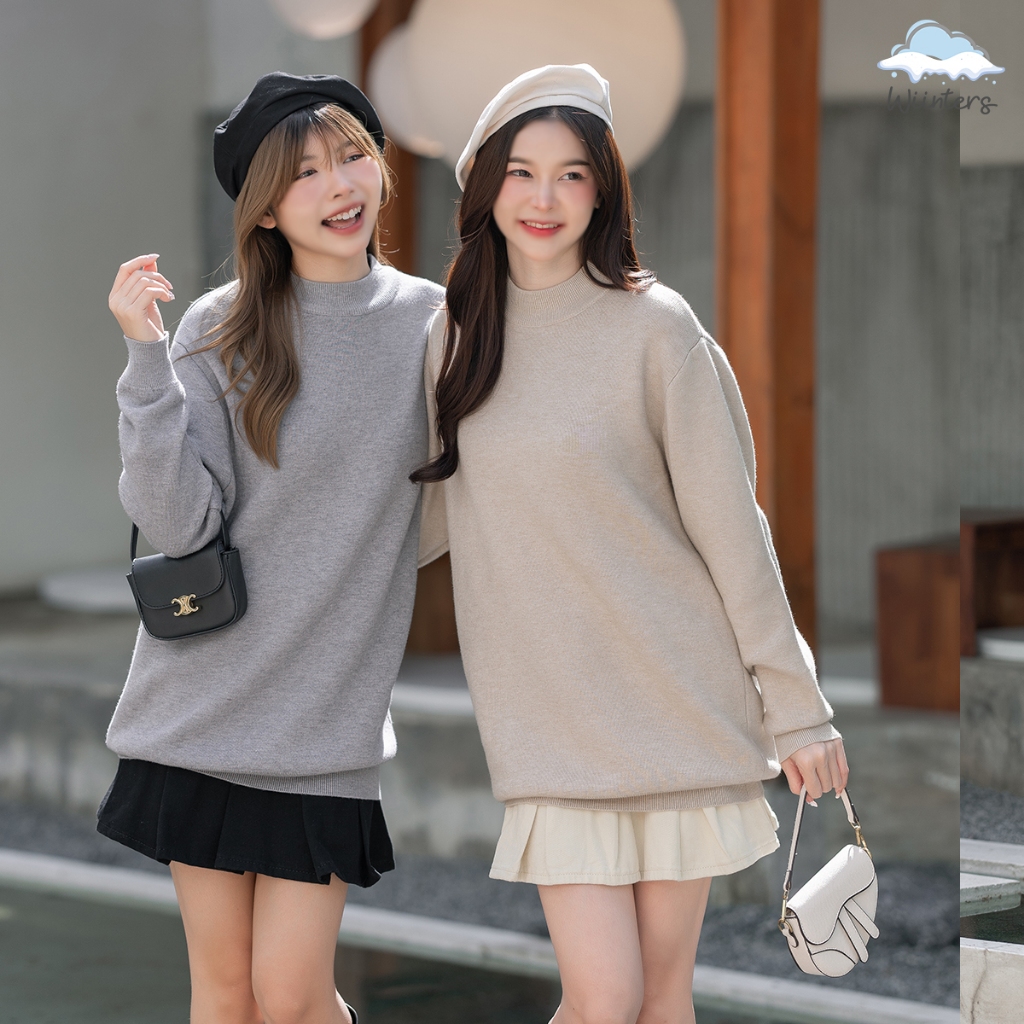 [ Bibio Unisex Sweater ] 5 สี I เสื้อคอปีนบุขน สเวตเตอร์ไหมพรม เสื้อบุขน กันหนาวได้ติดลบ ใส่ได้ทั้งช