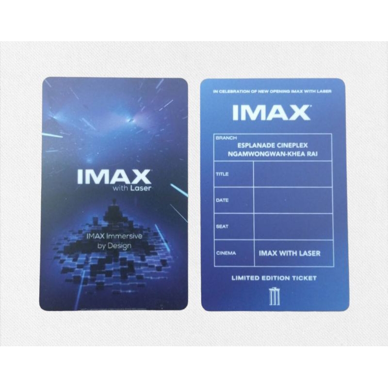 บัตรสะสม บัตรแข็ง IMAX Openenig Card สาขาเอสพลานาด แคราย จาก Major Cineplex IMAX Collectible Card พวงกุญแจ Key Chain
