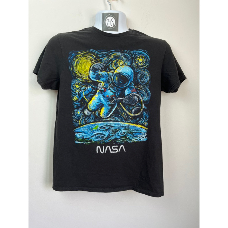 เสื้อยืดมือสอง นาซ่า แวนโก๊ะ NASA สีดำ