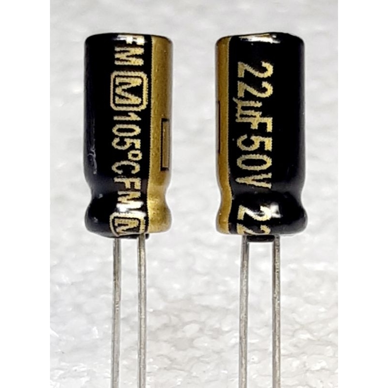 Panasonic FM 22uf 50v capacitor ตัวเก็บประจุ คาปาซิเตอร์