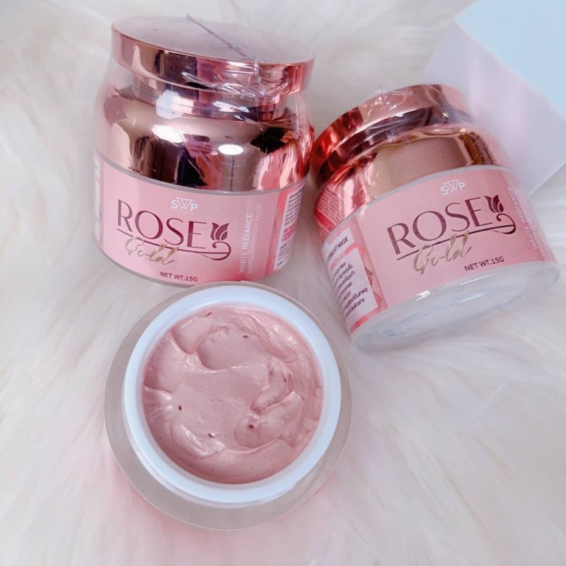 มาร์กหน้าโรสโกลด์ มาร์กกุหลาบทองคำ แก้ฝ้ากระ หน้าใส ลดสิว SWP ROSE GOLD ของแท้