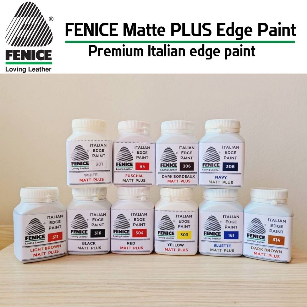 Fenice สีทาขอบหนัง สียาแนวหนัง ขนาด 50 ml 👍ของแท้ 100%💯 นำเข้าอิตาลี ทุกสีมีรหัสสินค้าตรงปก ตรงแคตตาล็อค
