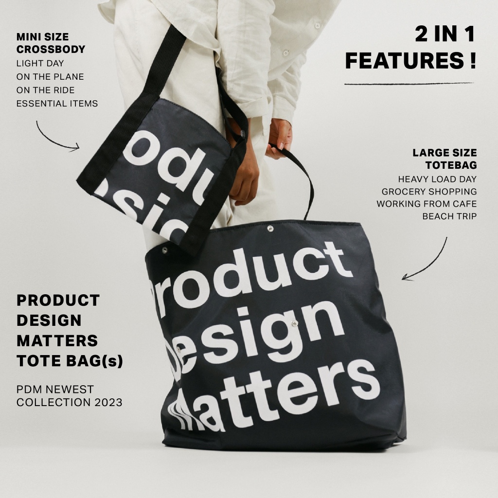 PDM Product Design Matters Tote Bag(s) All Black