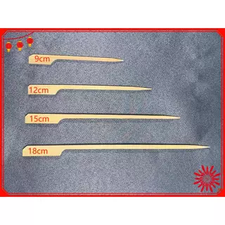 ไม้เสียบหัวธง ไม้เสียบลูกชิ้น ขนาด 9CM,12CM,15CMและ18CM 20CM(แพ็คละ100 ชิ้น) #Teppo skewers