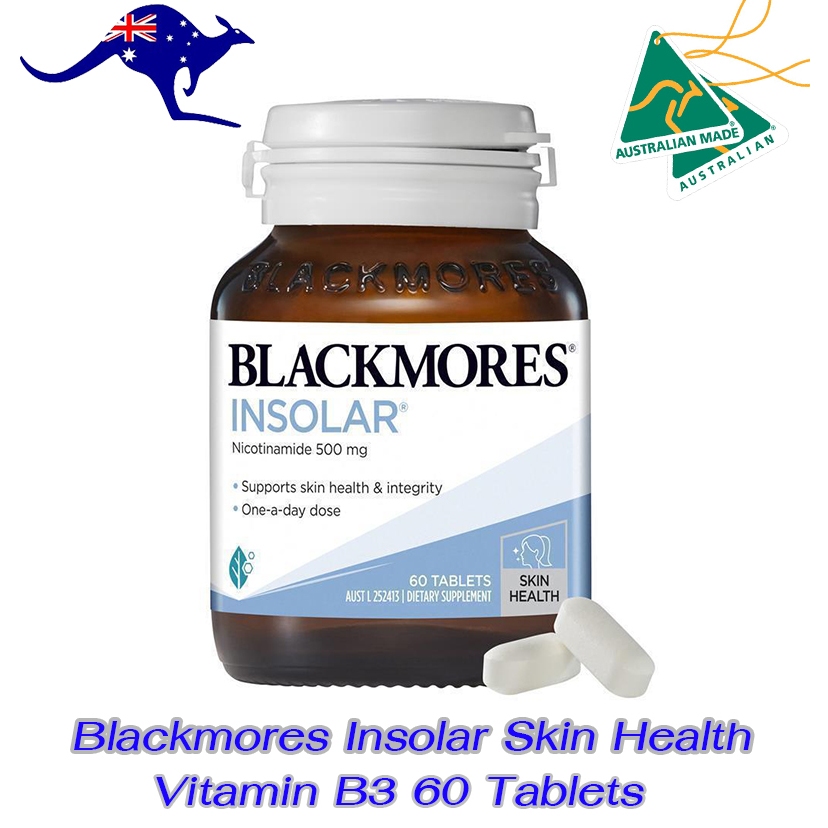 Blackmores Insolar Skin Health Vitamin B3 60 Tablets วิตามินบำรุงผิว มีวิตามินB3