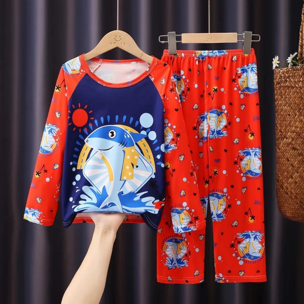 ชุดนอนเด็กเซตแขนยาวขายาว ลายน่ารักสีสันสดใส นื้อผ้านุ่มใส่สบาย thumbnail 6