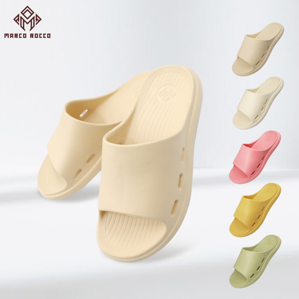 รองเท้าแตะ รองเท้าแตะลําลอง รองเท้าสุขภาพ แบบสวม สำหรับผู้หญิง ผู้ชาย กันลื่น พื้นนุ่ม หนา2.5cm Marc
