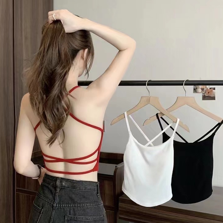 พร้อมส่ง 🔥สายเดี่ยวโชว์หลัง เซ็กซี่สุดรุ่นนี้ #2874