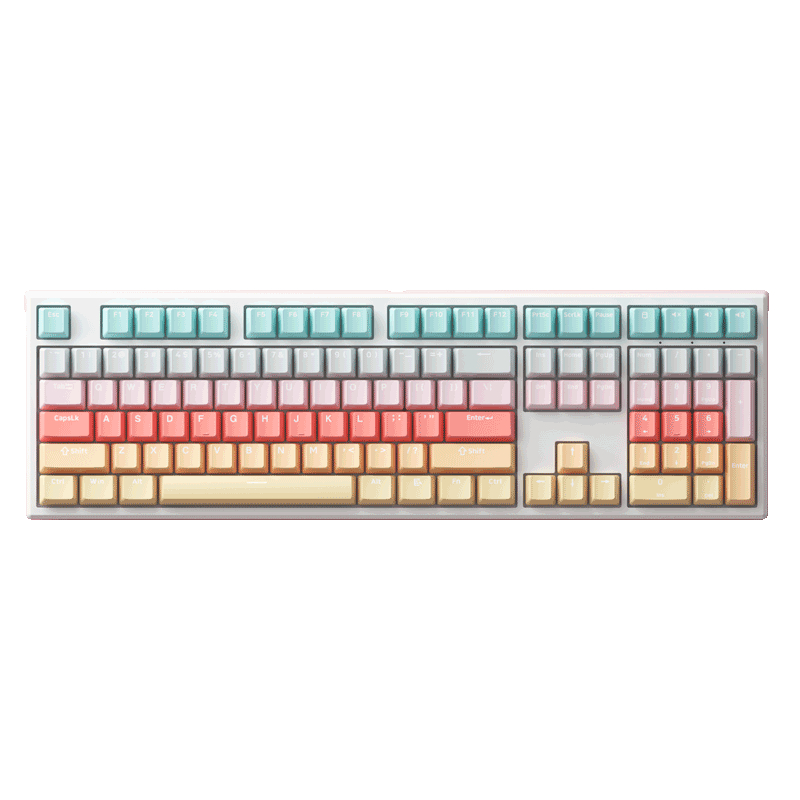 MONSGEEK KEYBOARD MG108B ICE CREAM RGB 108 KEYS FULL SIZE - AKKO CREAM YELLOW PRO SW(LINEAR)(EN)(GMK