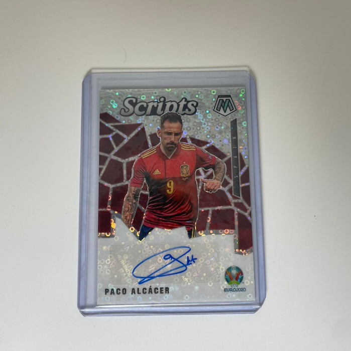 การด์นักบอล Panini Mosaic UEFA Euro 2020 Spain Paco Alcacer Euro Scripts Mosaic