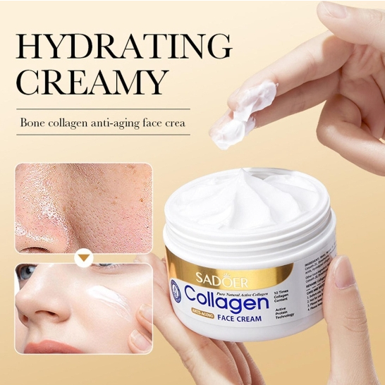 ✨ (มีส่งด่วน)ครีมบำรุงผิวสูตรคอลลาเจนเข้มข้น (ขนาด 100g) เพื่อผิวเนียนนุ่ม ชุ่มชื้น ดูมีสุขภาพดี