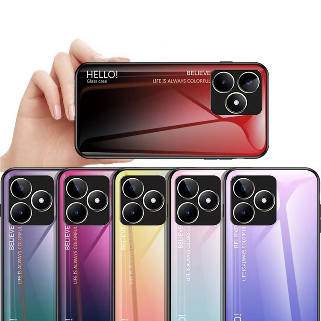 เคสกระจกเงาไล่สี สำหรับ Oppo Realme C61 C63 C55 C51 C53 Note50 Note60 เคสไล่สี ออปโป้ ตรงรุ่น – โปรปัง