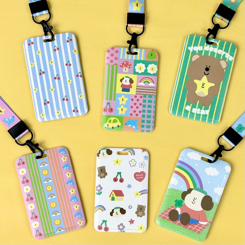 Bringhome Card holder and Lanyard ที่ใส่บัตร ใส่คีย์การ์ด เฟรมใส่การ์ด บัตรพนักงาน บัตรรถไฟฟ้า สายคล้องคอ สายคล้องบัตร
