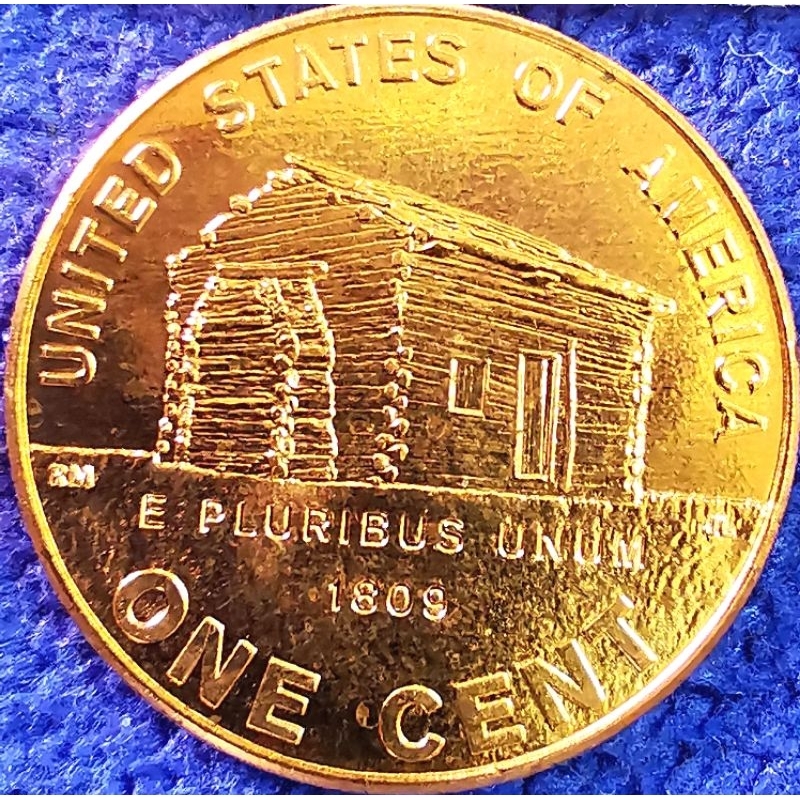 เหรียญ​สหรัฐอเมริกา​ USA, 1​ Cent, (ที่ระลึก​วันเกิด​Lincoln 200​ปี), #​3863, ไม่​ผ่าน​ใช้​ UNC