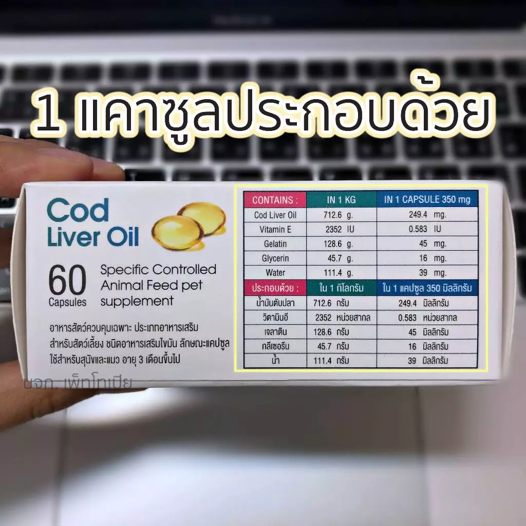 น้ำมันตับปลา Cod Liver Oil ตราแอคซายน์ บำรุงข้อต่อ สมอง ผิวหนังและขน หัวใจ thumbnail 6