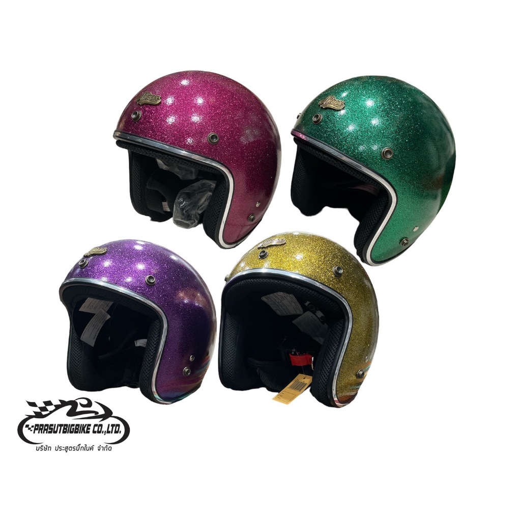 หมวก​กัน​น็อค​ วินเทจ รุ่น​ ALTRAX กากเพชร