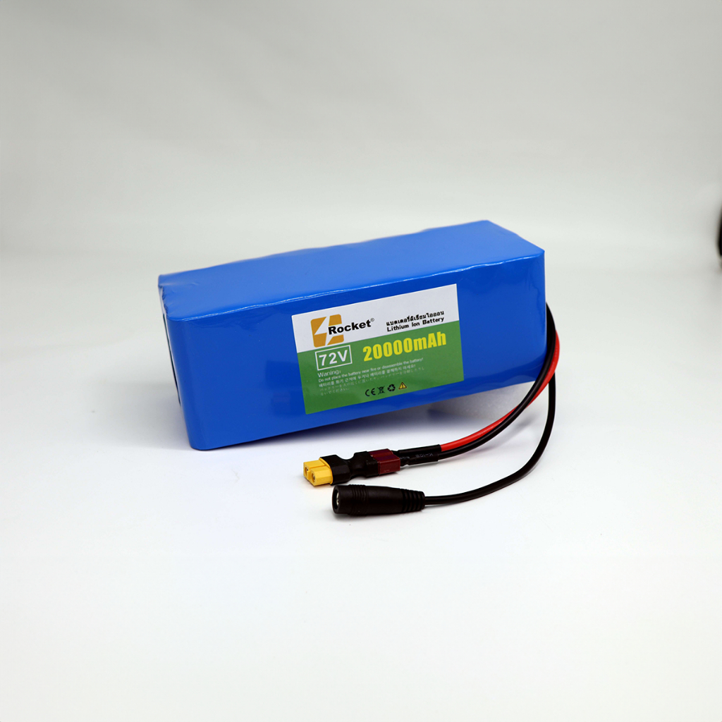 72V แบตเตอรี่ลิเธียมไอออน 20AH  battery แบตเตอรี่ลิเธียมไอออนสำหรับ 84V E-bike ไฟฟ้าจักรยานสกู๊ตเตอร์ ถ่าน 18650