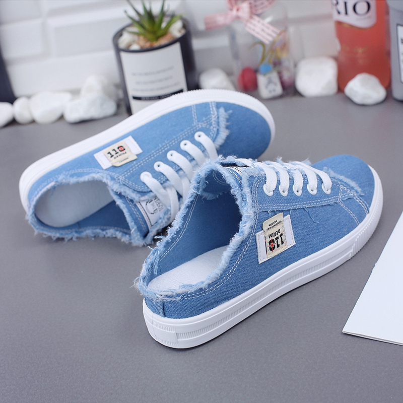 LHfashion สินค้าใหม่กำลังมาแรง รองเท้าผ้าใบสำหรับสุภาพสตรีแฟชั่น มีเชือกผูกรองเท้า รูปทรงรองเท้าสวยหรูน่ารักๆสไตล์เกาหลี