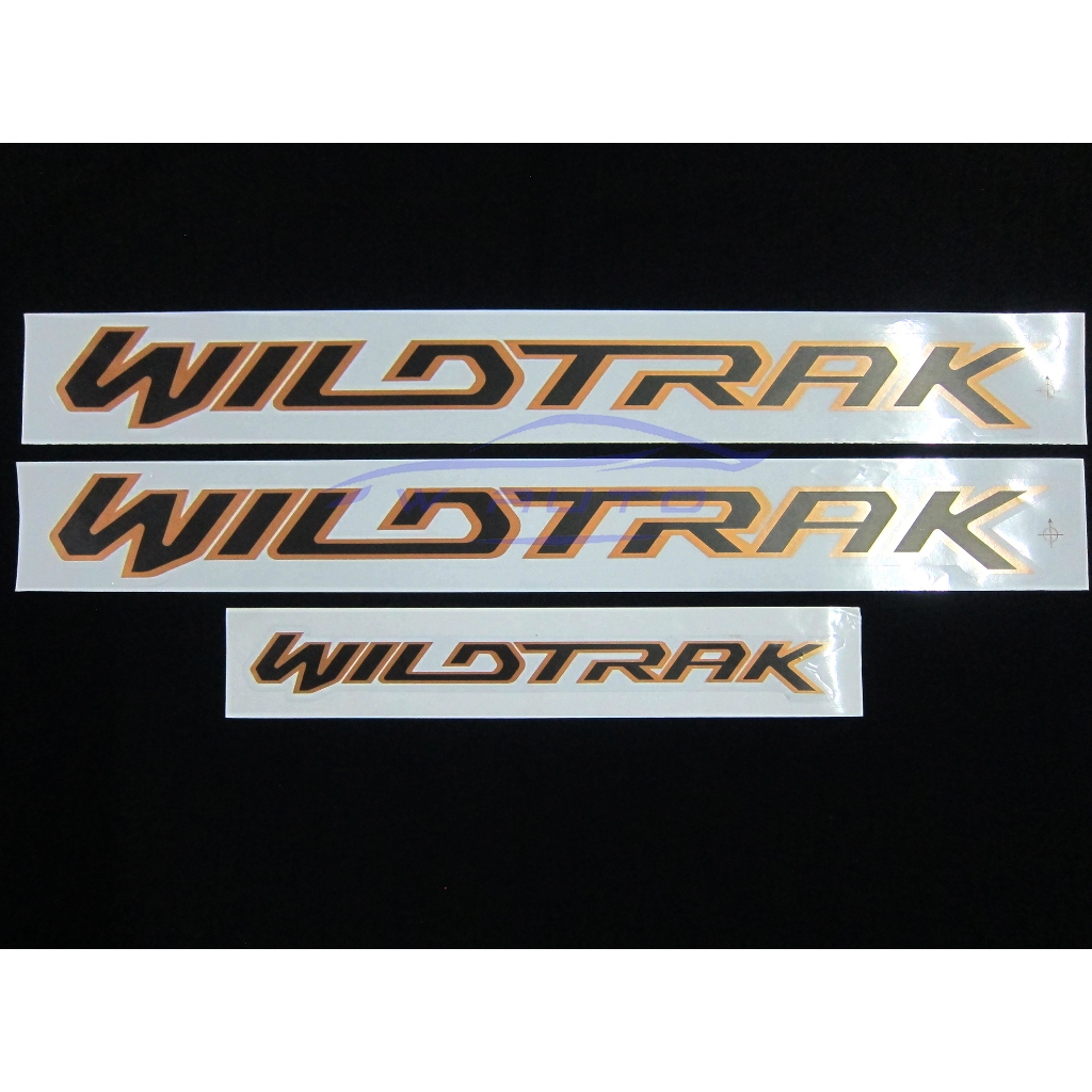 (1ชุดตามภาพ) สติ๊กเกอร์ WILDTRAK สีส้ม ติดข้างรถ ท้ายรถ ฟอร์ด เรนเจอร์ ทุกรุ่น FORD RANGER PX T6 2012 - 2025