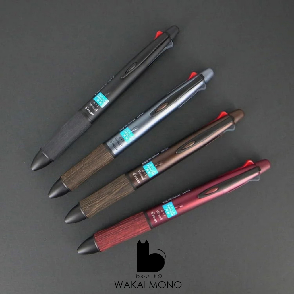 PILOT Dr.Grip 4+1 Wood ปากกา 4 สี 0.7mm + ดินสอกด 0.5mm ในด้ามเดียว