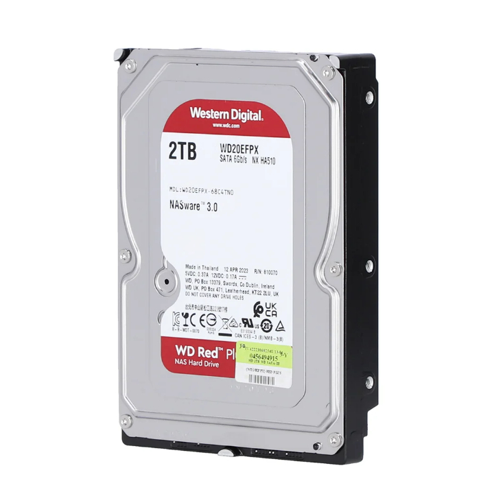 WD 2 TB 3.5" HDD (ฮาร์ดดิสก์ 3.5") WD RED PLUS - 5400RPM SATA3 (WD20EFPX)