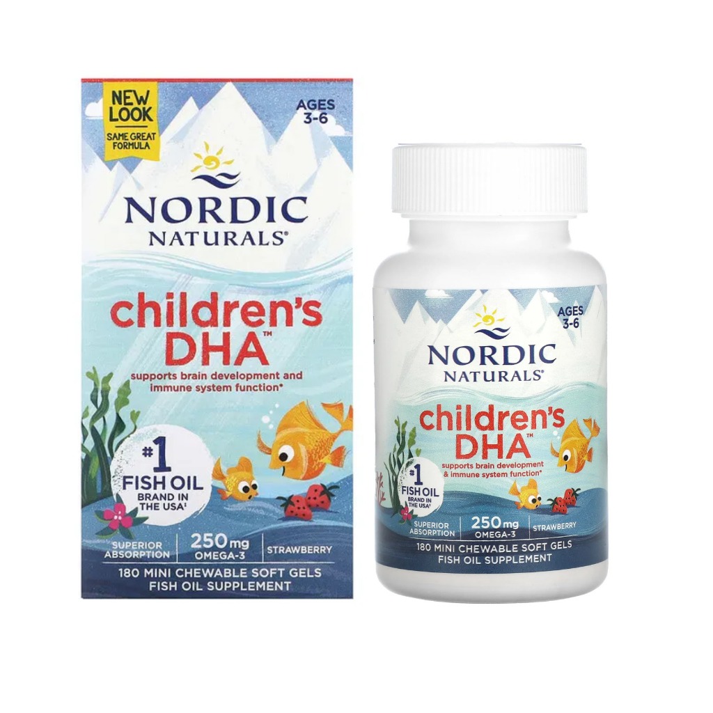 Nordic Naturals Children's DHA  180 soft gels และแบบ Xtra สำหรับเด็กอายุไม่เกิน 6 ปี ช่วยการพัฒนาสมอง และระบบภูมิคุ้มกัน