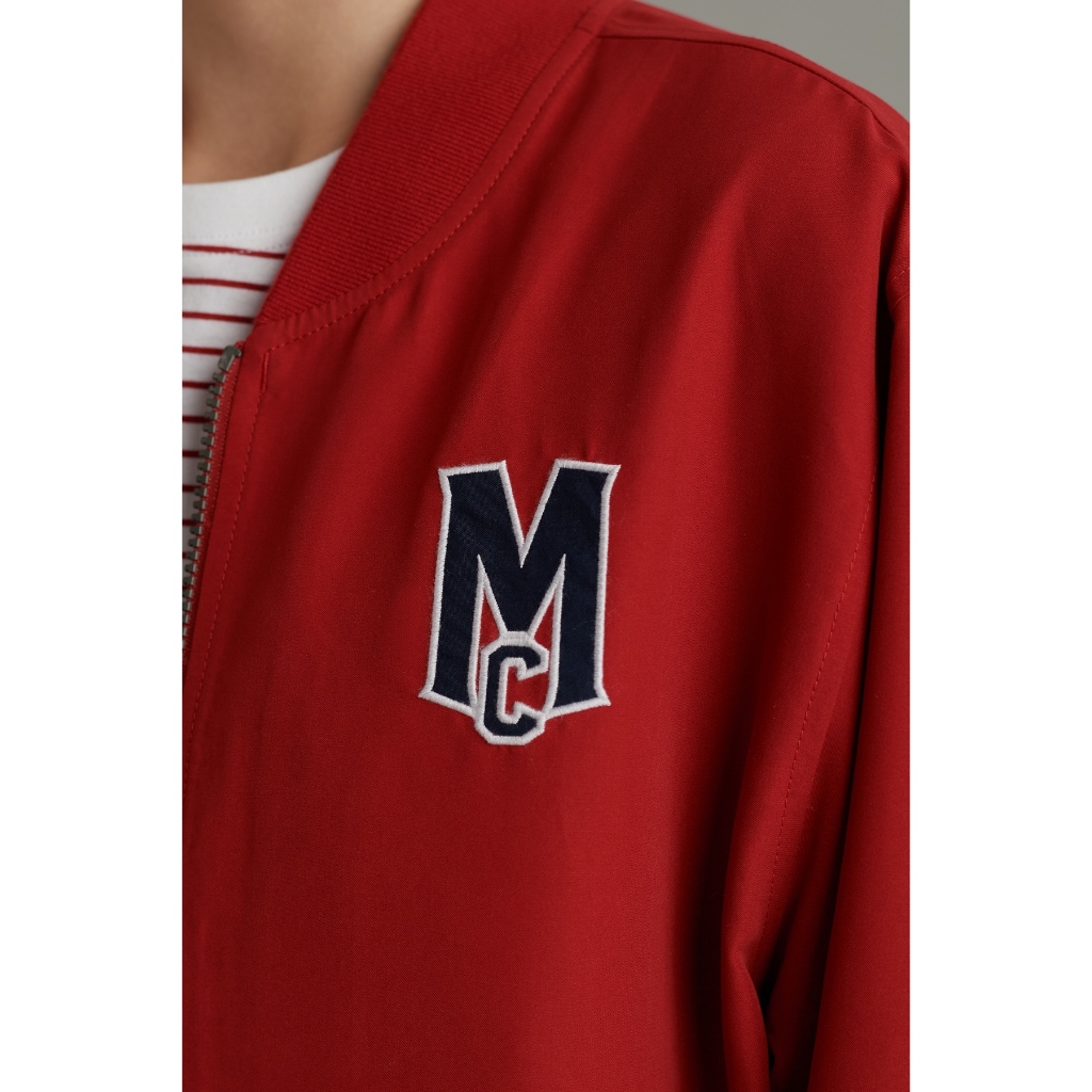 Mc jeans เสื้อแจ็คเก็ตบอมเบอร์ Unisex แขนยาว สีแดง MJCP061
