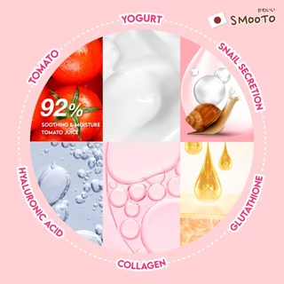 SMOOTO Official สมูทโตะ โทเมโท โยเกิร์ต พลัส ไวท์เทนนิ่ง ซูทติ้ง เจล (รหัสSMT101/หลอด)