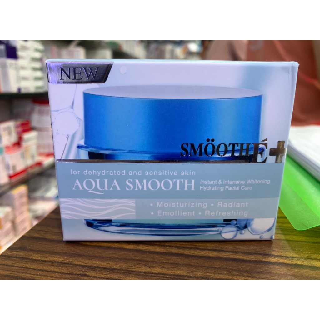 Smooth E Aqua Smooth 40g.พรีเซรั่ม เพิ่มความชุ่มชื้น Aqua Smooth Instant & Intensive Whitening Hydrating Facial Care