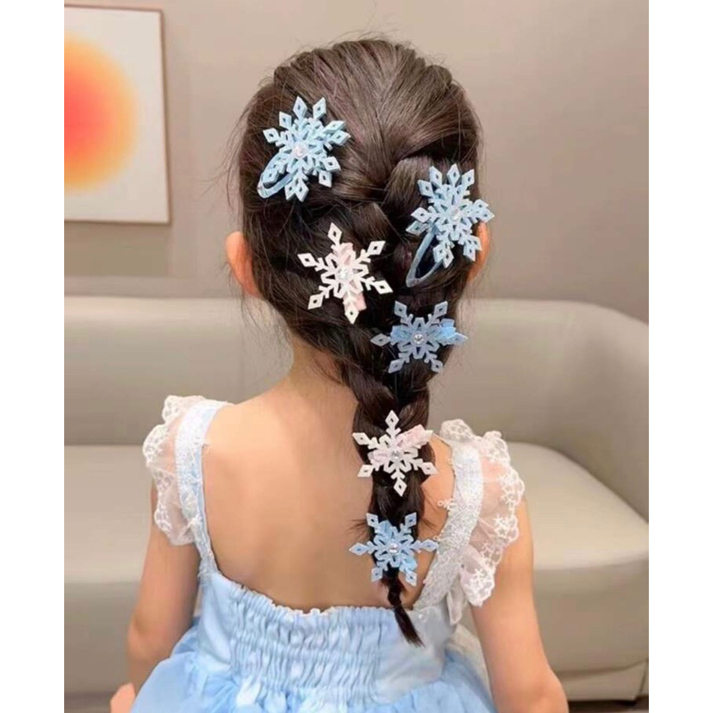 ❄️แพ็คคู่ 2ชิ้น กิ๊บติดผมเอลซ่า กิ๊บเกล็ดหิมะ ❄️ น่ารัก ธีมเจ้าหญิง พร้อมส่งในไทย ส่งไว