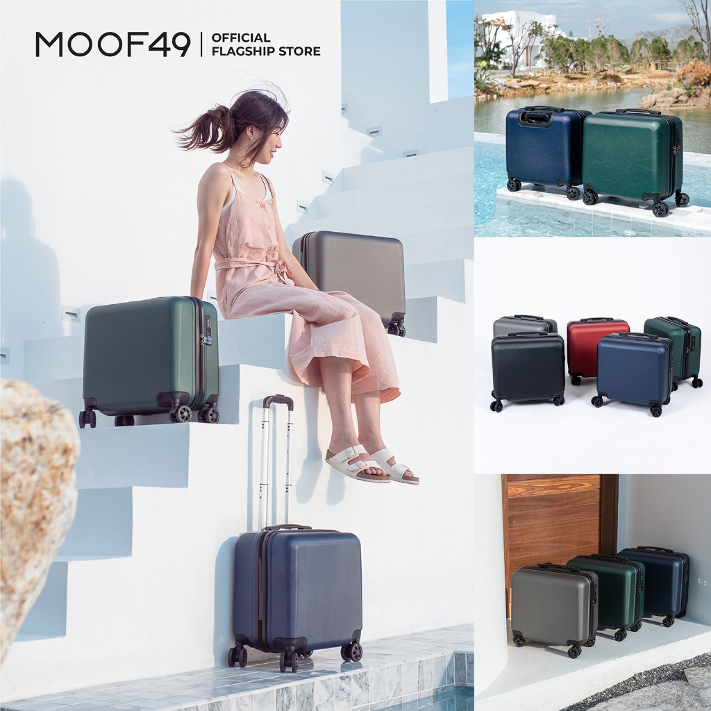 MOOF49 กระเป๋าเดินทางรุ่น MINI 4 Luggage ขนาด 16" ล้อคู่ 4 ล้อ ถือขึ้นเครื่อง Carry-On **รับประกัน 1 ปี**