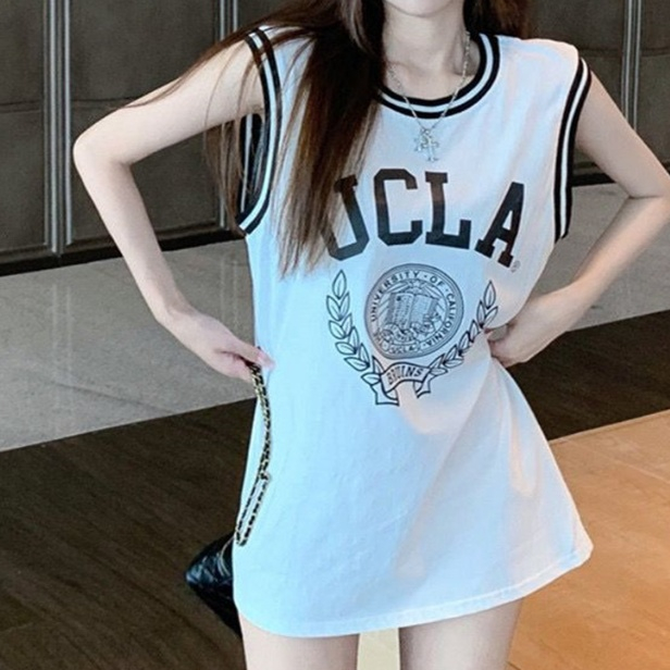 fashiongirl1688 เสื้อกล้ามทรงยาวสวยมากใส่ดีเนื้อผ้านุ่มเด้ง ผ้าฝ้ายออกแบบสไตล์แนวสตรีทเกาหลี เริสมาก