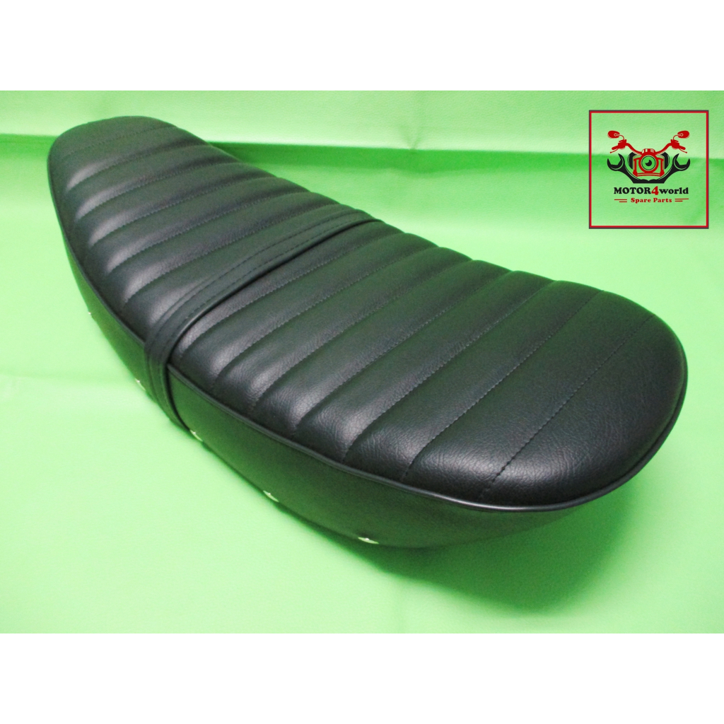 “BLACK” DOUBLE SEAT COMPLETE Fit For HONDA ST70 ST50 ST90 DAX // เบาะรถ หนังพีวีซร สีดำ เย็บลอน