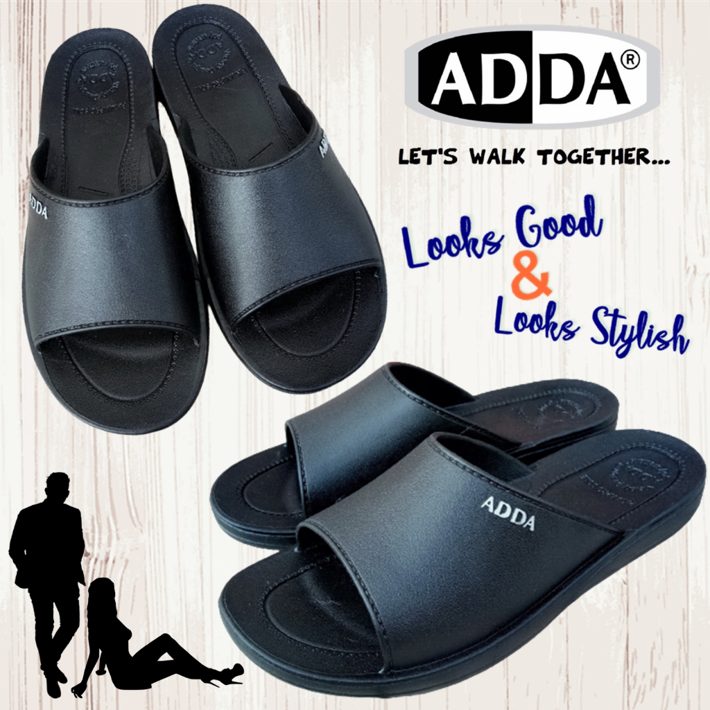 รองเท้าแตะแบบสวมผู้ชาย รองเท้าแตะผู้ชาย adda 13B00