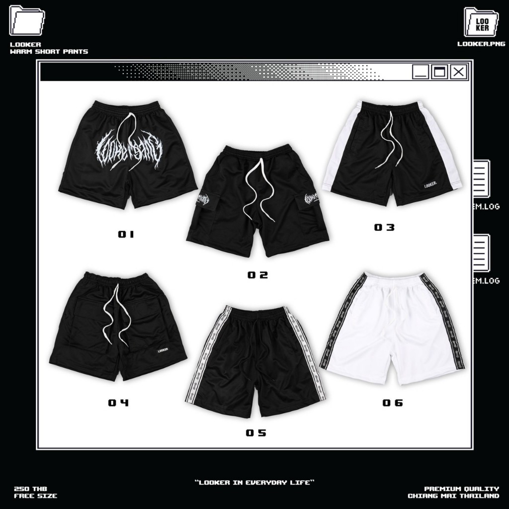 LOOKER GANG Warm Short Pants  กางเกงวอมขาสั้นสุดคลู