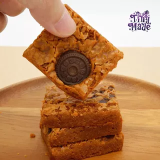 Tinymade บราวนี่ชาไทย เนื้อแน่นหนุบหนับ เนยสดแท้จากออสเตรเลีย ขนมโฮมเมด