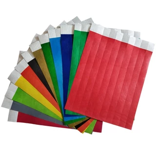 (พร้อมส่ง) Tyvek กันน้ำ สายรัดข้อมือ ริสแบนด์กระดาษ 10Pcs สำหรับงานอีเวนท์ คอนเสิร์ต ปาร์ตี้ กรุ๊ปทัวร์ สายรัดข้อมือกาว