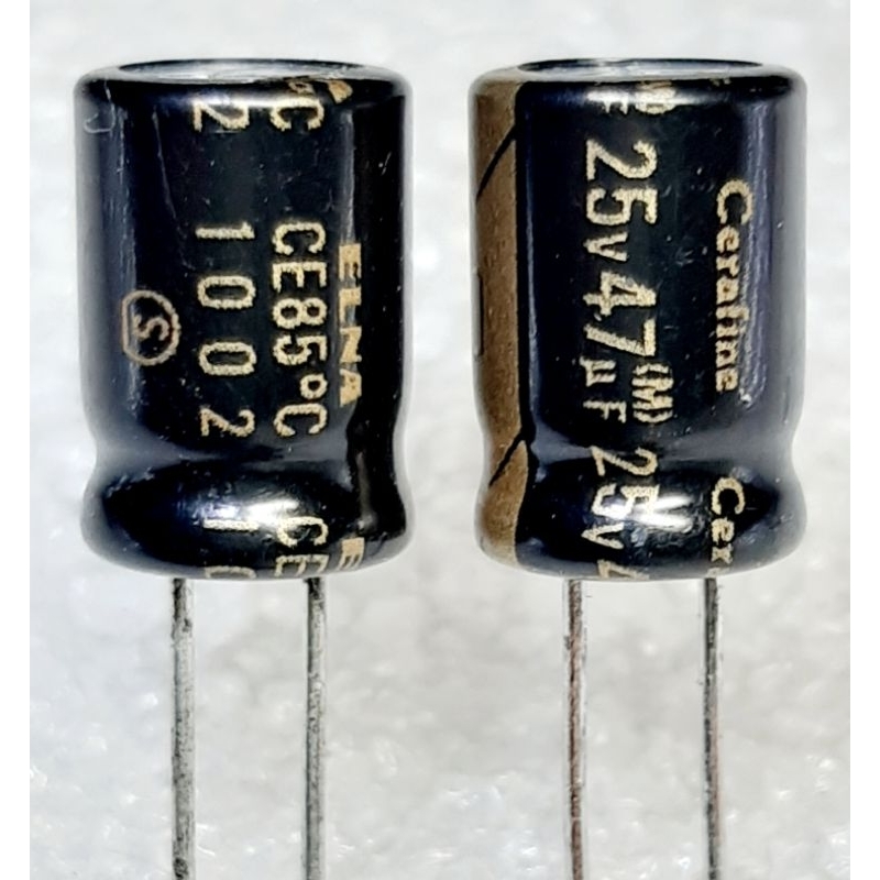 Elna Cerafine 47uf 25v capacitor ตัวเก็บประจุ คาปาซิเตอร์
