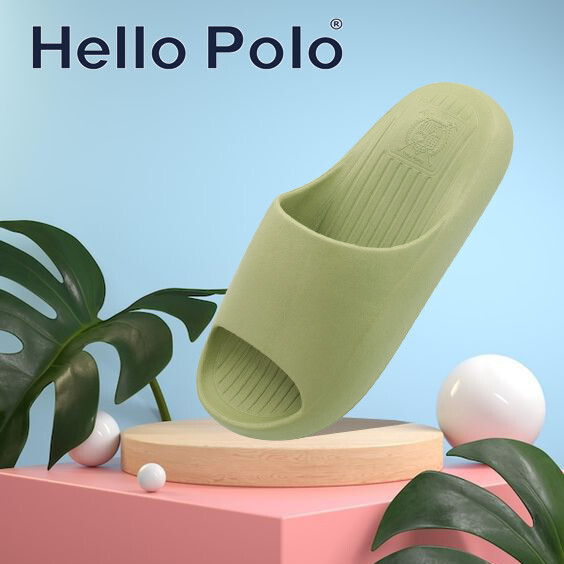 Hello Polo รองเท้าแตะผู้ชาย รองเท้าไซส์ใหญ่ 40-45 สีคลาสิค พื้นนิ่ม EVA น้ำหนักเบา HP8004M