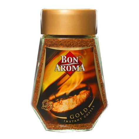 กาแฟ BON AROMA GOLD INSTANT COFFEE  บอน อโรมา   น้ำหนักสุทธิ 100 กรัม EXP.20/3/25