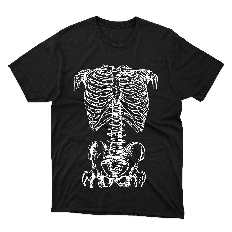 เสื้อยืดลายกระดูกวินเทจ