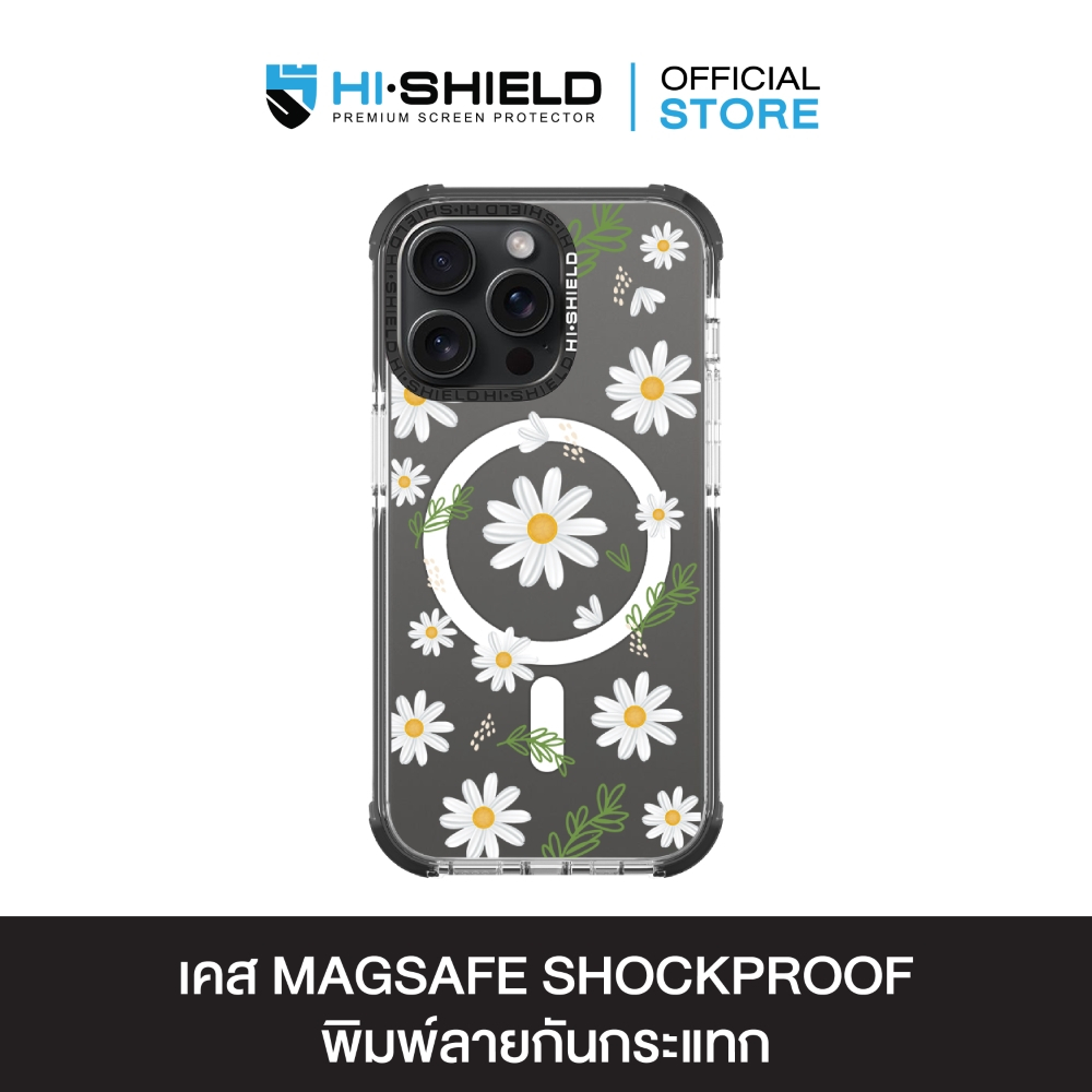 HI-SHIELD Magsafe Shockproof Case รุ่น Daisy1 [iPhone17/iPhone16/iPhone15/iPhone14] - เคสแม่เหล็กกันกระแทก