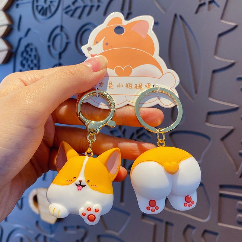 ร้านไทย พร้อมส่ง! พวงกุญแจหมา พวงกุญแจตุ๊กตาหมา ตุ๊กตาสุนัข พวงกุญแจคอร์กี้ สำหรับห้อยกระเป๋า หรือ ห้อยกุญแจ