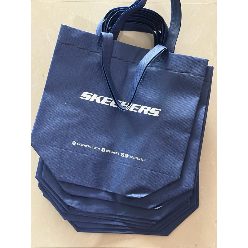 ถุงผ้า2024ของแท้ Skechers ใบเล็กใส่รองเท้าได้ 1 คู่